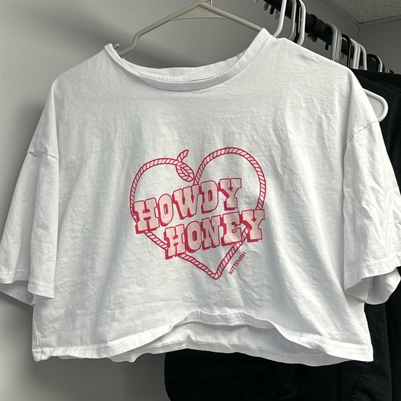 Kittenish Howdy Honey cropped tee L - Picture 1 of 3